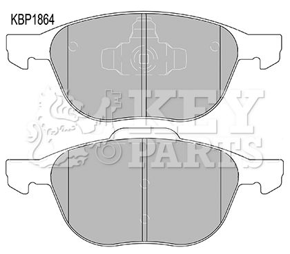 KEY PARTS Комплект тормозных колодок, дисковый тормоз KBP1864